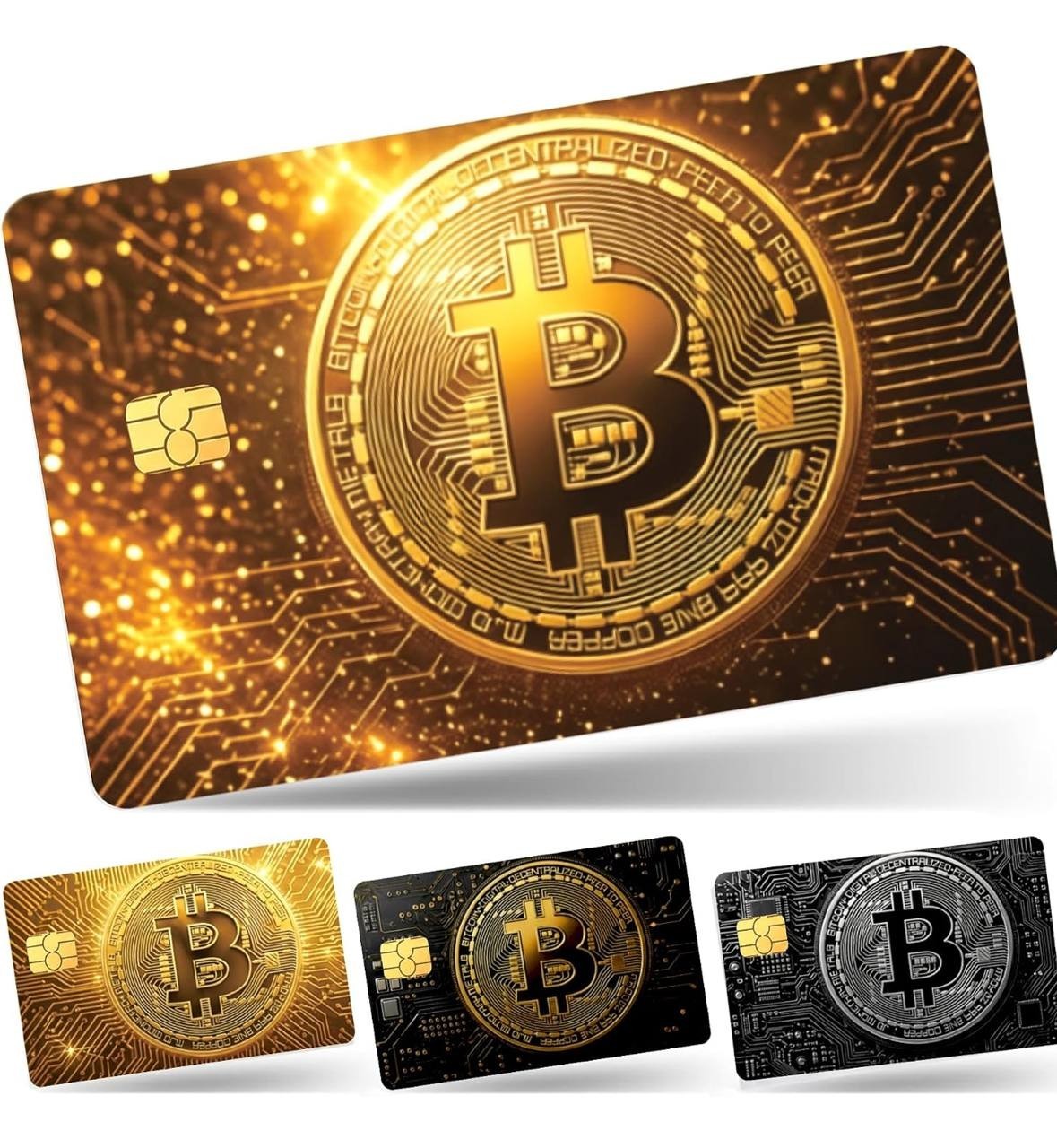 Bitcoin credit card skins, personalized stickers for debit card covers